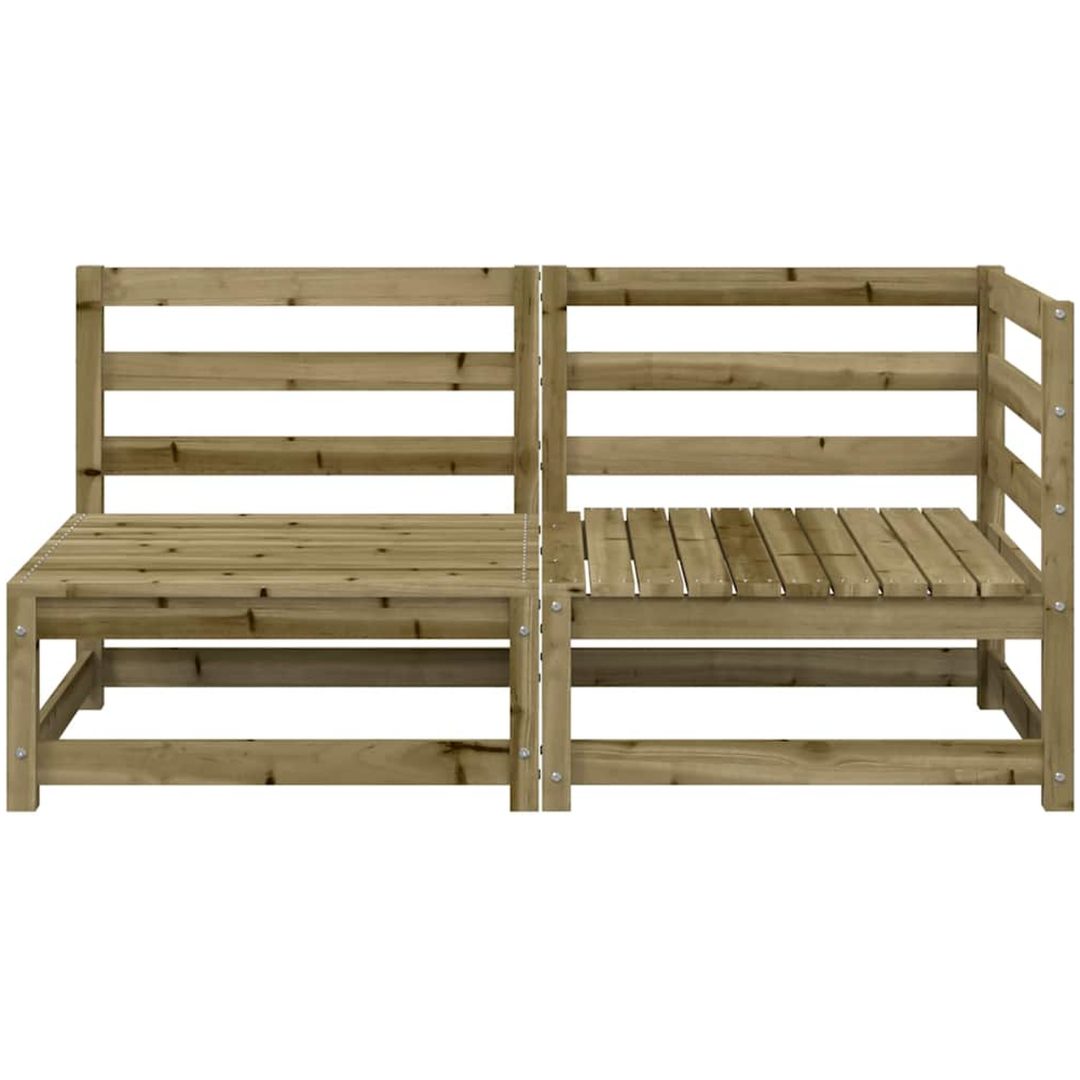 Trädgårdssoffa 2-sits impregnerad furu vidaXL – bild 4