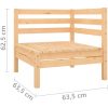 Trädgårdssoffa 2-sits massiv furu vidaXL – miniatyr 7