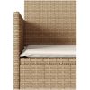 Trädgårdssoffa 2-sits med bord och dynor konstrotting beige vidaXL – miniatyr 7
