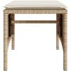 Trädgårdssoffa 2-sits med bord och pallar beige konstrotting vidaXL – miniatyr 10