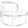Trädgårdssoffa 2-sits med dynor aluminium antracit vidaXL – miniatyr 8