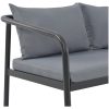 Trädgårdssoffa 2-sits med dynor aluminium grå vidaXL – miniatyr 6