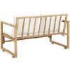 Trädgårdssoffa 2-sits med dynor bambu vidaXL – miniatyr 4