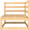 Trädgårdssoffa 2-sits med dynor massiv furu vidaXL – miniatyr 2