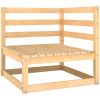 Trädgårdssoffa 2-sits med dynor massiv furu vidaXL – miniatyr 5