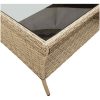 Trädgårdssoffa 2-sits med dynor och bord beige konstrotting vidaXL – miniatyr 10