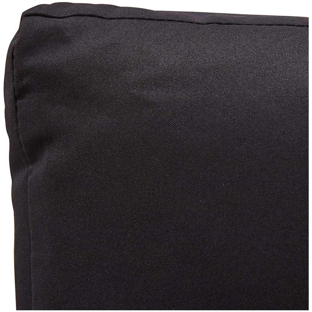 Trädgårdssoffa 2-sits med dynor svart 124 cm konstrotting vidaXL – bild 5