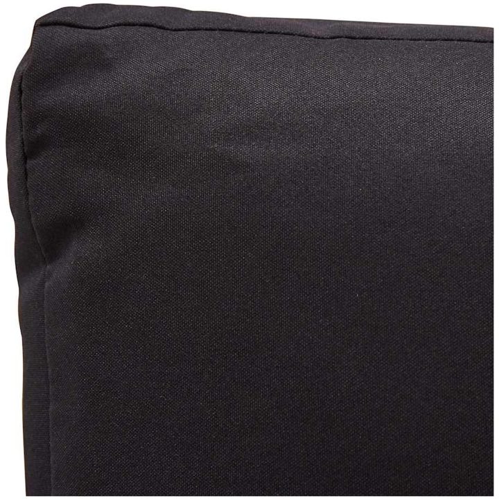 Trädgårdssoffa 2-sits med dynor svart 124 cm konstrotting vidaXL – bild 5