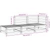 Trädgårdssoffa 2-sits med fotpall massiv furu vidaXL – miniatyr 12
