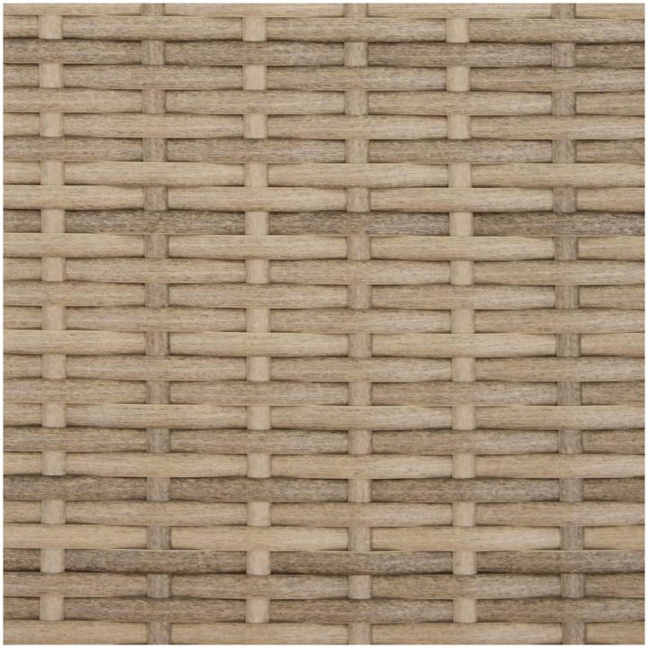 Trädgårdssoffa 2-sits med pallar beige konstrotting vidaXL – bild 8