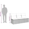Trädgårdssoffa 3-sits med dynor konstrotting beige vidaXL – miniatyr 10