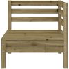 Trädgårdssoffa 3-sits med fotpall impregnerad furu vidaXL – miniatyr 6