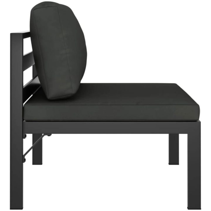 Trädgårdssoffa 4-sits med dynor aluminium antracit vidaXL – bild 5