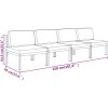 Trädgårdssoffa 4-sits med dynor aluminium antracit vidaXL – miniatyr 7