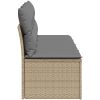Trädgårdssoffa 4-sits med dynor konstrotting beige vidaXL – miniatyr 5