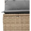Trädgårdssoffa 4-sits med dynor konstrotting beige vidaXL – miniatyr 7