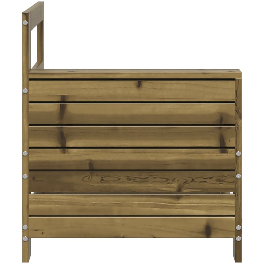 Trädgårdssoffa 69x62x70,5 cm impregnerad furu vidaXL – bild 5