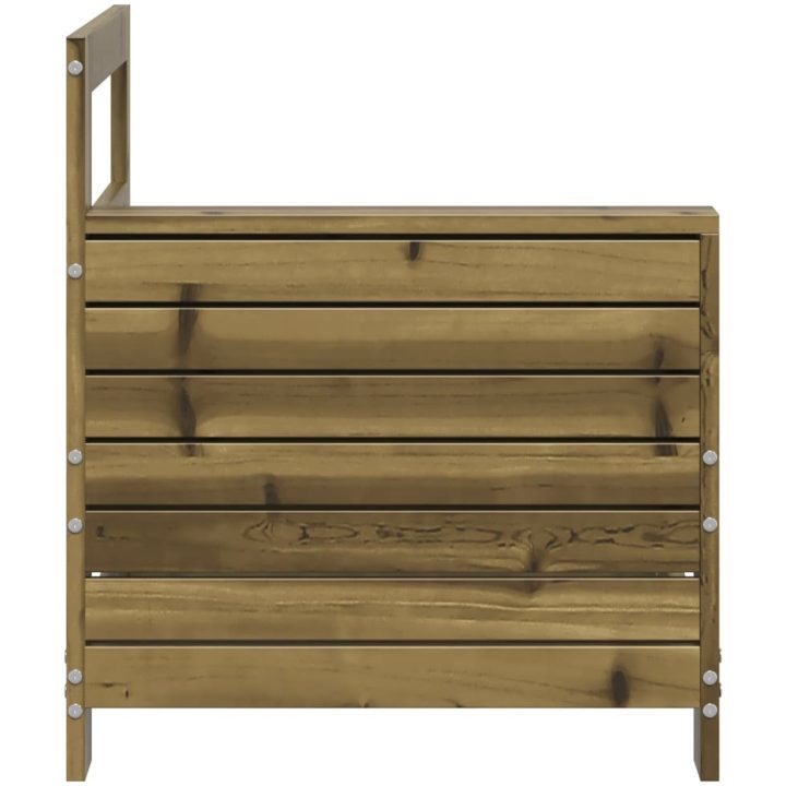 Trädgårdssoffa 69x62x70,5 cm impregnerad furu vidaXL – bild 5