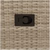 Trädgårdssoffa fällbar 2-sits med bord beige konstrotting vidaXL – miniatyr 8