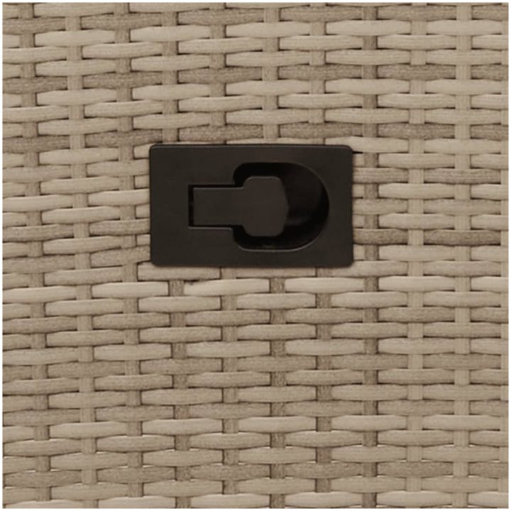 Trädgårdssoffa fällbar 2-sits med bord beige konstrotting vidaXL – bild 8
