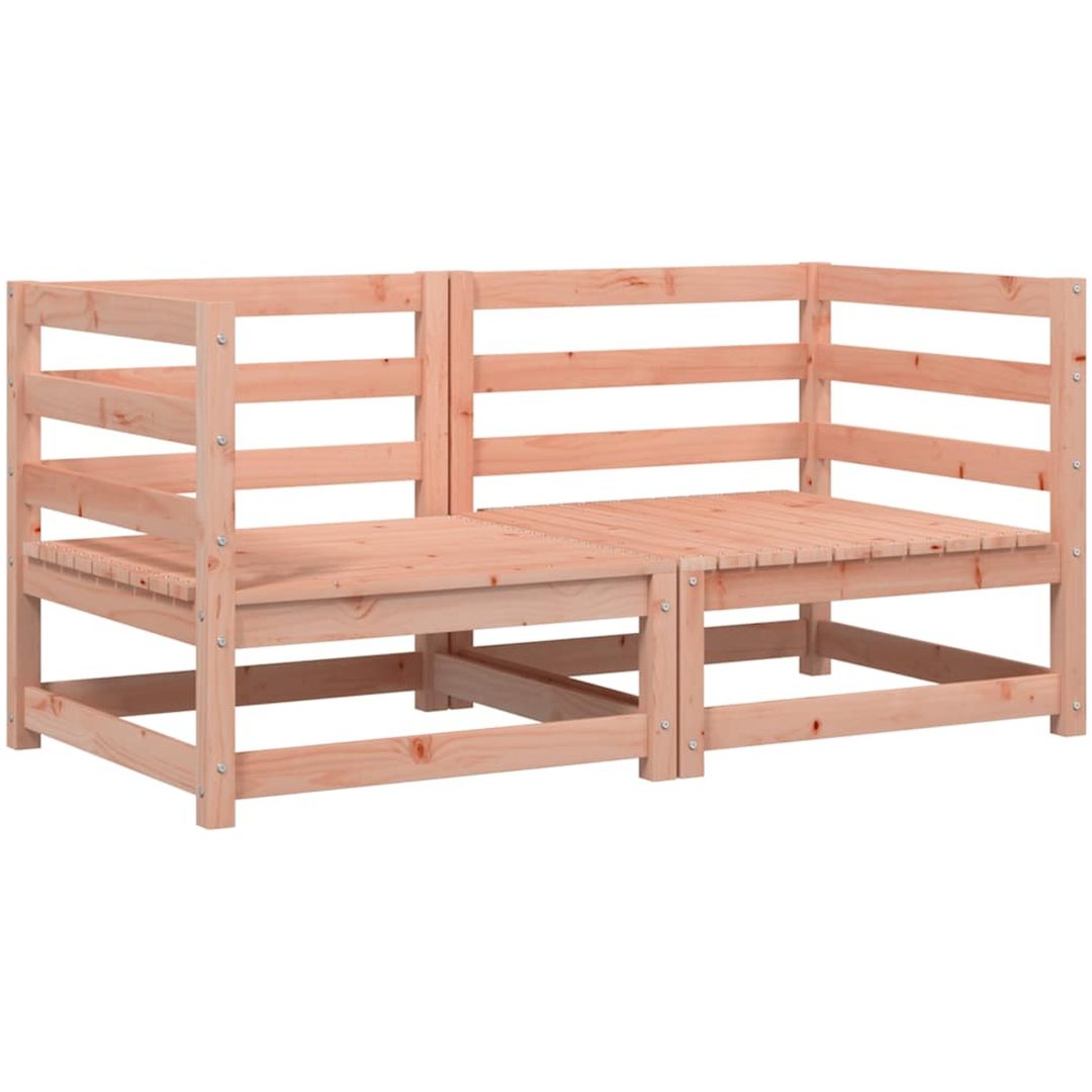 Trädgårdssoffa hörn 2 st 70x70x67 cm massivt douglas vidaXL – bild 2