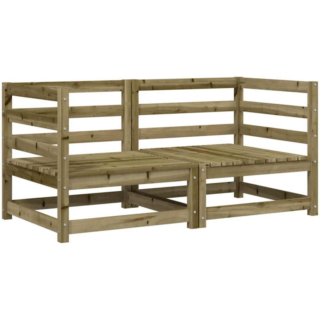 Trädgårdssoffa hörn 2 st 70x70x67 cm vidaXL – bild 2