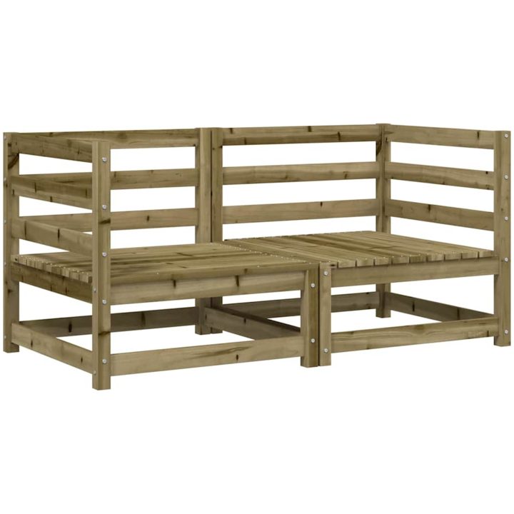 Trädgårdssoffa hörn 2 st 70x70x67 cm vidaXL – bild 2