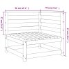 Trädgårdssoffa hörn 2 st vaxbrun 70x70x67 cm massiv furu vidaXL – miniatyr 9