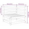 Trädgårdssoffa hörn 70x70x67 cm massiv furu vidaXL – miniatyr 8