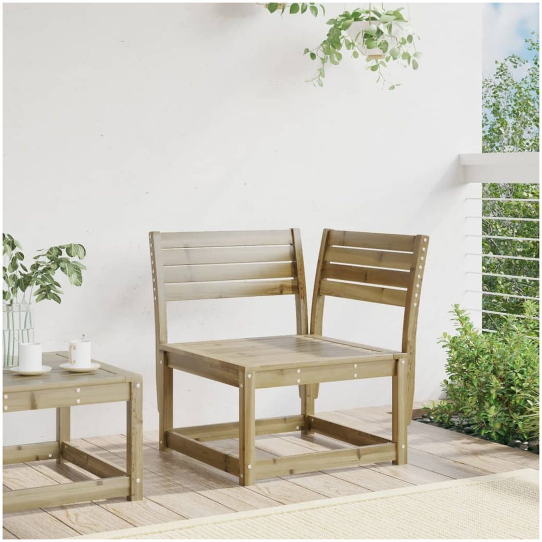 Trädgårdssoffa hörn 73x73x78 cm impregnerad furu vidaXL Utan dynor – bild 3