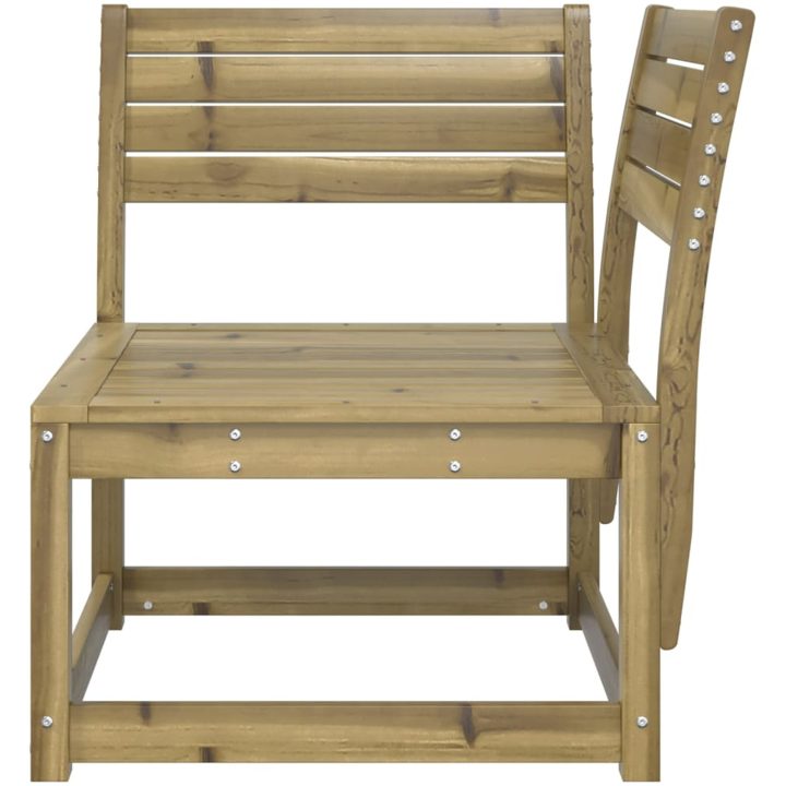 Trädgårdssoffa hörn 73x73x78 cm impregnerad furu vidaXL Utan dynor – bild 4