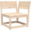 Trädgårdssoffa hörn 73x73x78 cm massiv furu vidaXL Utan dynor – miniatyr 2