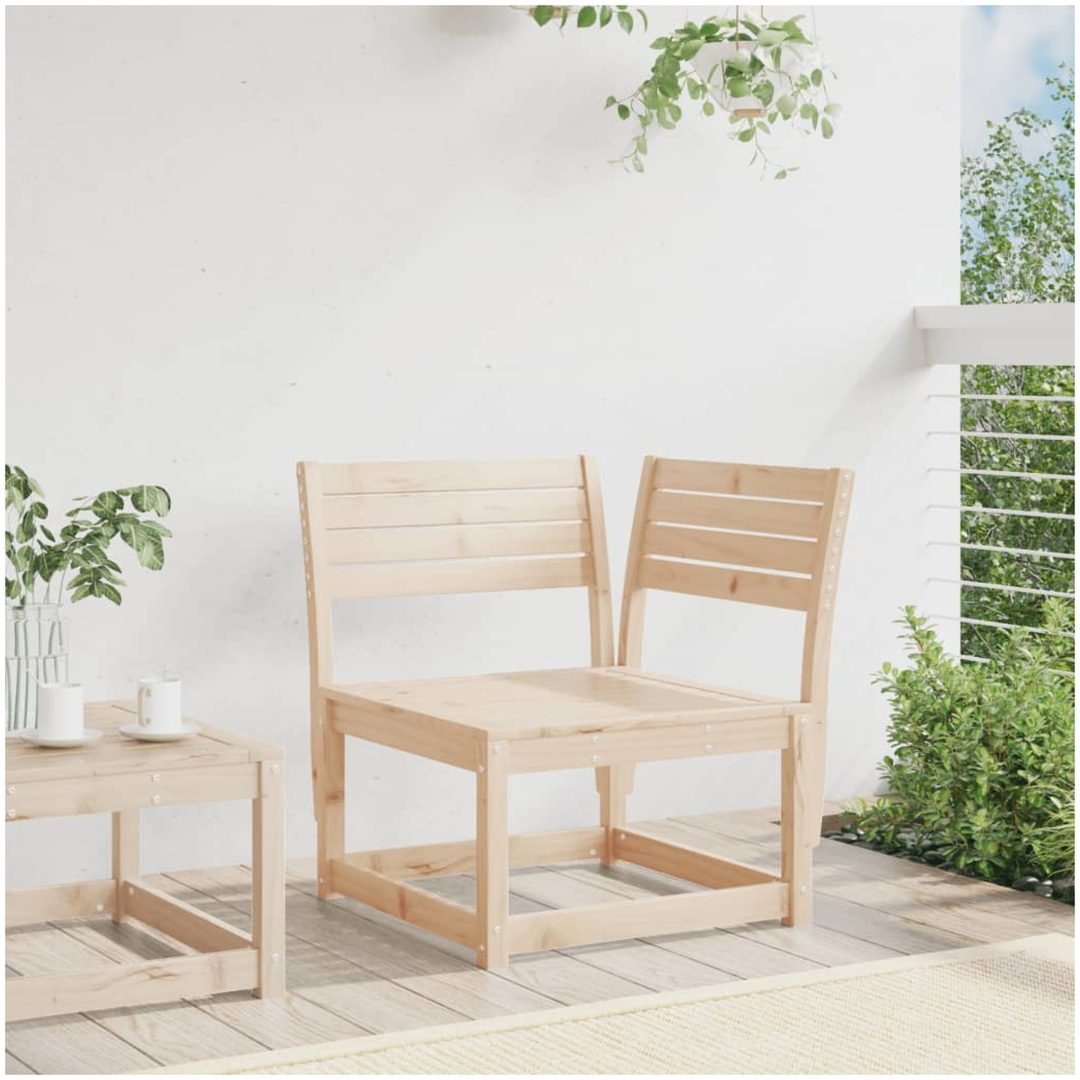 Trädgårdssoffa hörn 73x73x78 cm massiv furu vidaXL Utan dynor – bild 3