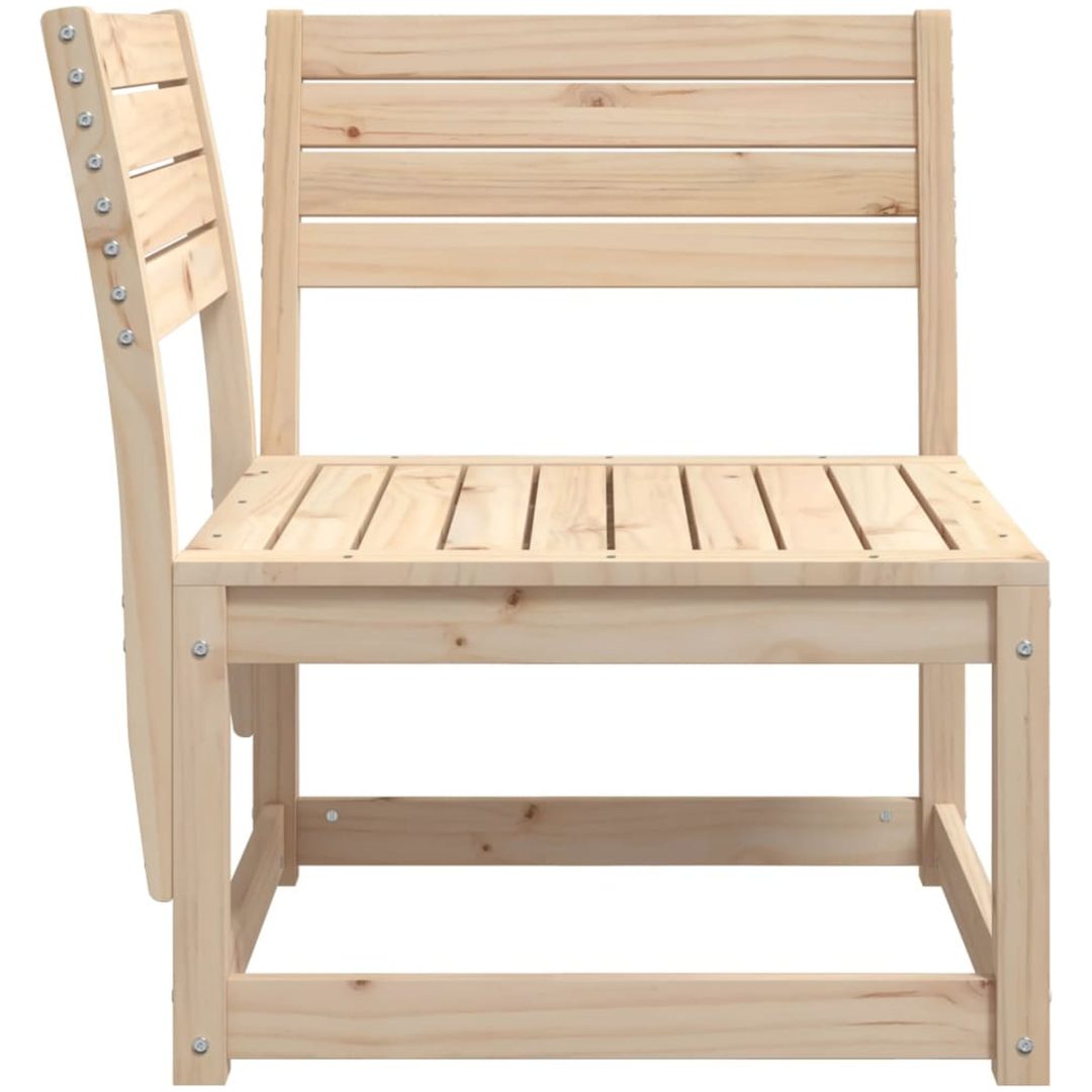 Trädgårdssoffa hörn 73x73x78 cm massiv furu vidaXL Utan dynor – bild 5