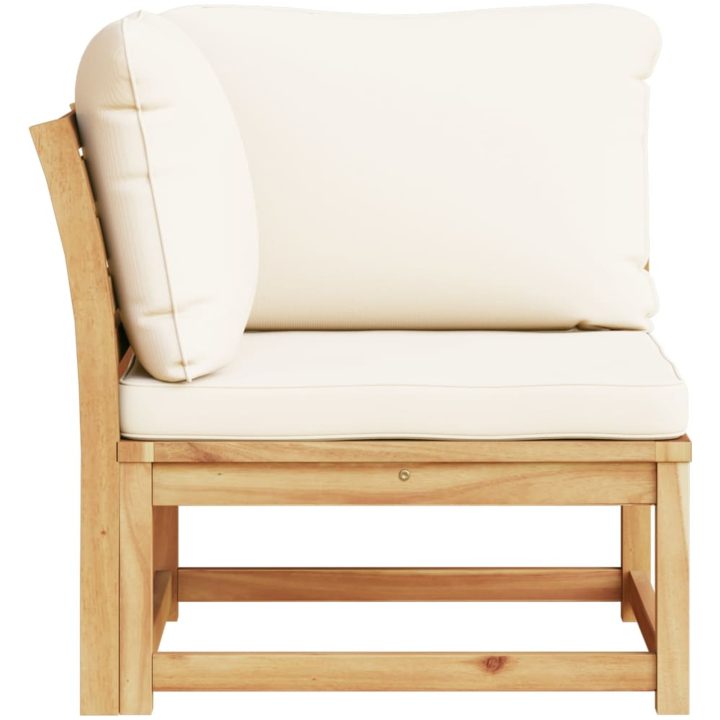 Trädgårdssoffa hörn med dynor 73x73x65 cm massivt akaciaträ vidaXL – bild 5