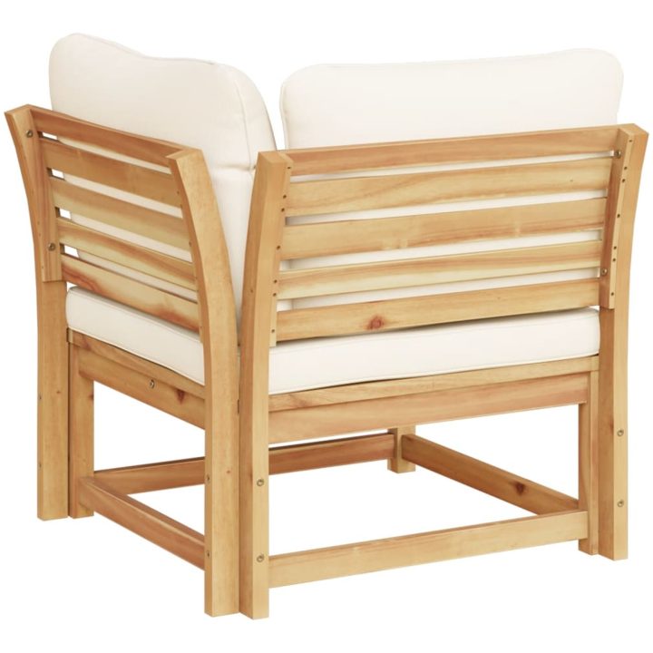Trädgårdssoffa hörn med dynor 73x73x65 cm massivt akaciaträ vidaXL – bild 6