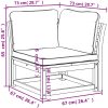 Trädgårdssoffa hörn med dynor 73x73x65 cm massivt akaciaträ vidaXL – miniatyr 8