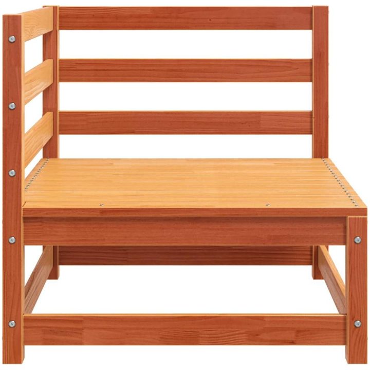 Trädgårdssoffa hörn vaxbrun 70x70x67 cm massiv furu vidaXL – bild 5