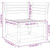 Trädgårdssoffa hörn vit 73x73x78 cm massiv furu vidaXL Utan dynor – miniatyr 8