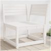 Trädgårdssoffa hörn vit 73x73x78 cm massiv furu vidaXL Utan dynor – miniatyr 1
