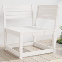 Trädgårdssoffa hörn vit 73x73x78 cm massiv furu vidaXL