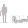 Trädgårdssoffa hörnsektion med dynor 2 st beige konstrotting vidaXL – miniatyr 9