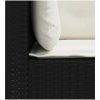 Trädgårdssoffa hörnsektion med dynor 2 st svart konstrotting vidaXL – miniatyr 7