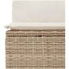Trädgårdssoffa med dynor 11 delar beige konstrotting akaciaträ vidaXL – miniatyr 11