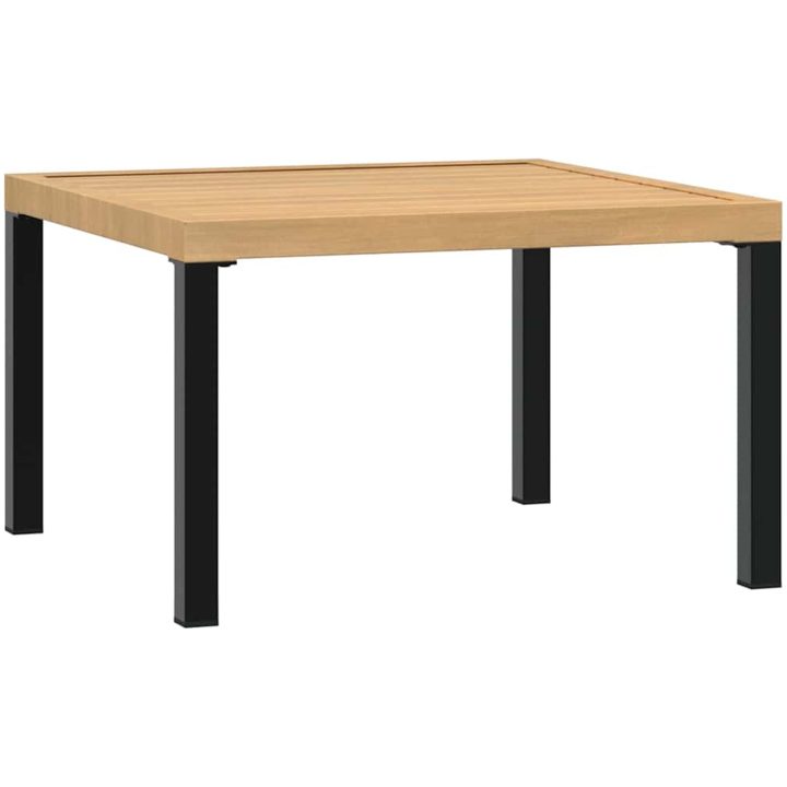 Trädgårdssoffa med dynor 3 delar svart aluminium vidaXL – bild 4