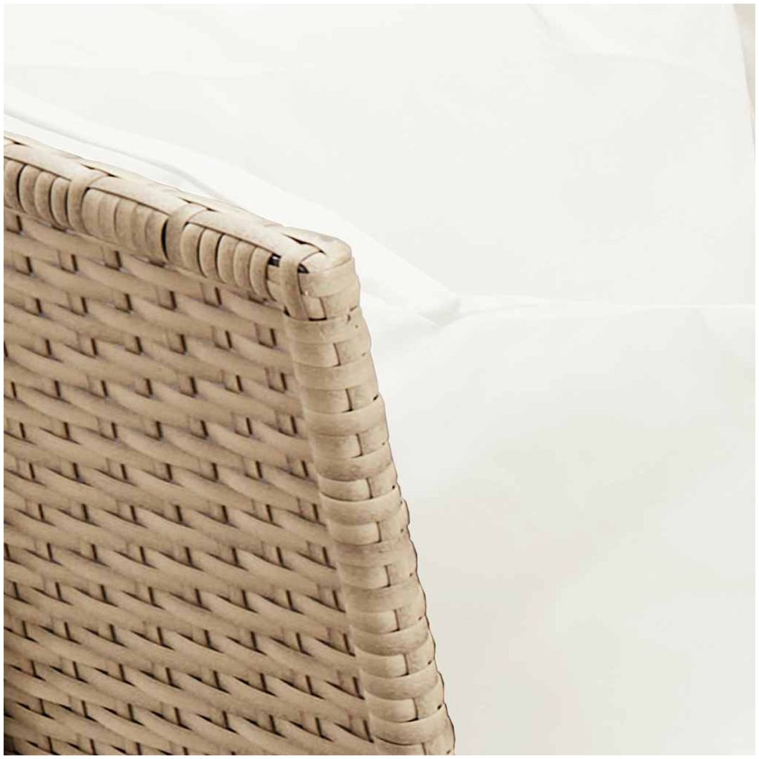 Trädgårdssoffa med dynor beige konstrotting vidaXL – bild 8