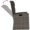 Trädgårdssoffa med dynor grå 118 cm konstrotting vidaXL – miniatyr 6