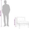 Trädgårdssoffa med dynor och fotpall 2-sits vidaXL – miniatyr 12