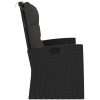 Trädgårdssoffa med dynor svart 118 cm konstrotting vidaXL – miniatyr 4