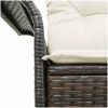 Trädgårdssoffa med Kuddar Brun Poly Rattan vidaXL 2 - Sits – miniatyr 7